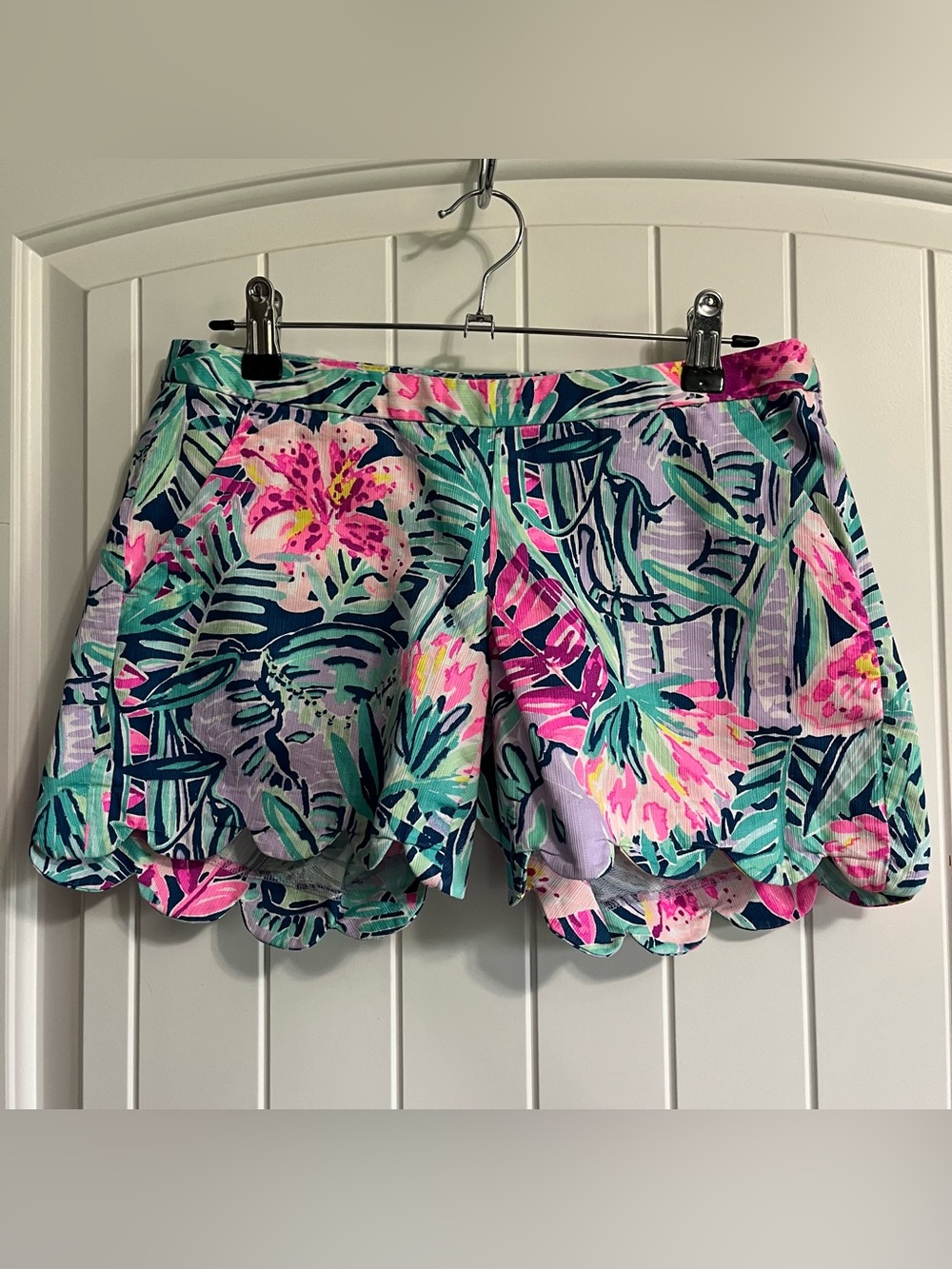 Lilly Pulitzer Scalloped Magnolia Shorts Size 00 Slathouse Soiree Resort Vacay